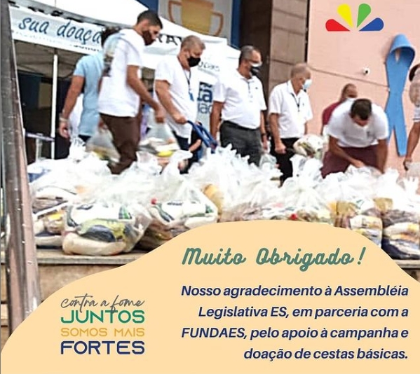 ALES FAZ ARRECADAÇÃO DE CESTAS BÁSICAS